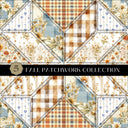 Fall Patchwork Vinyl collection- 12x12 vinyl sheets-5 designs available