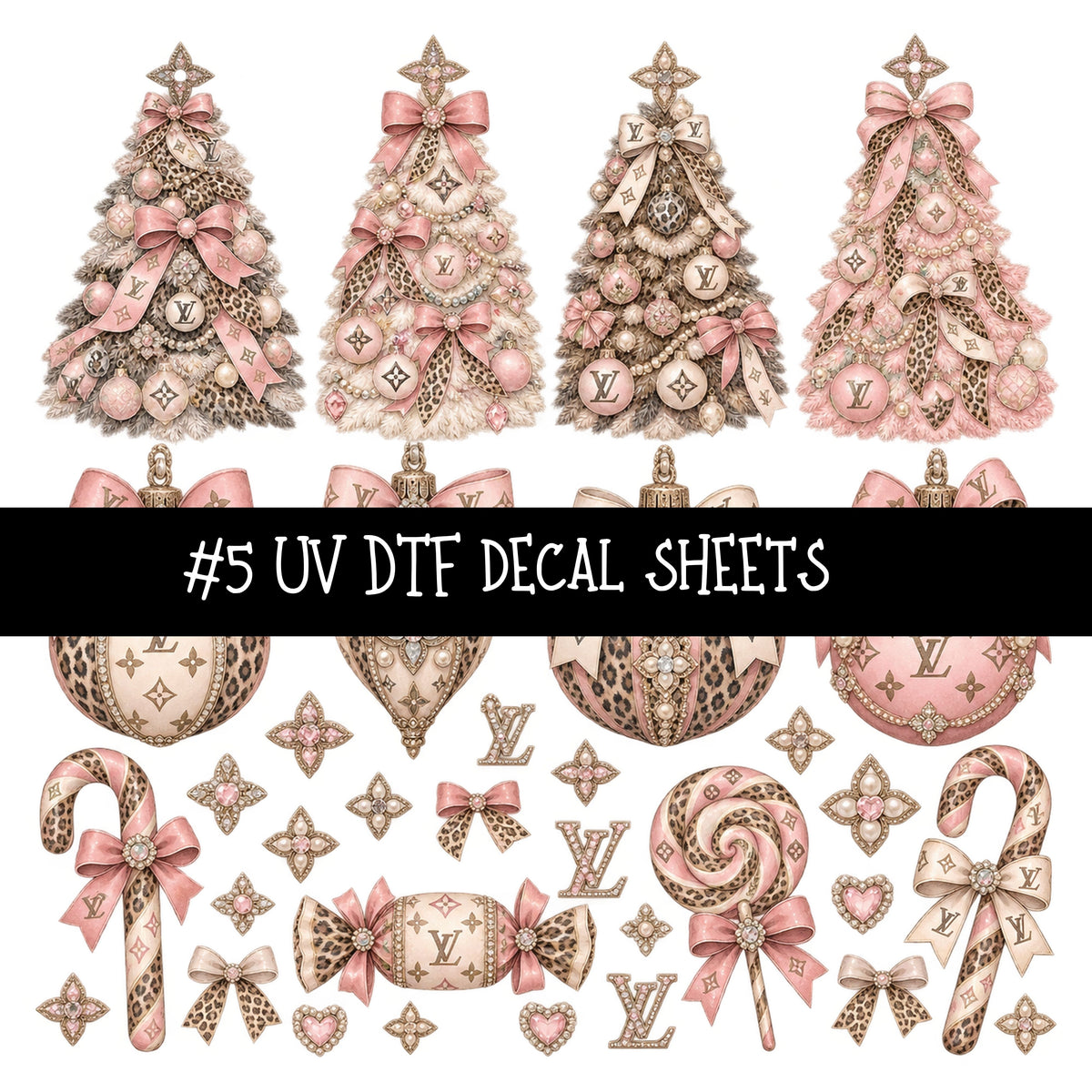Bougie Nutcracker LV UV DTF Decal sheets 11 Designs available
