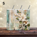 Vintage Teal Floral Wraps - 13 Designs