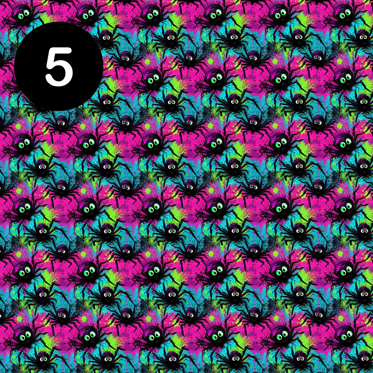 Neon Halloween 12x12 Vinyl Sheets- 10 Designs Available
