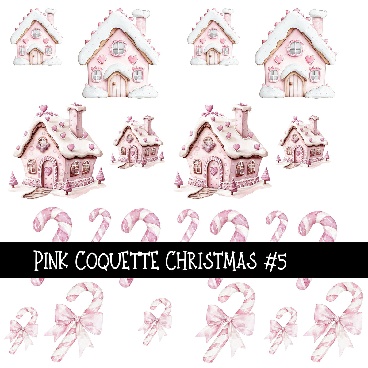 Pink Coquette Christmas 11 UV Decal sheets to choose from