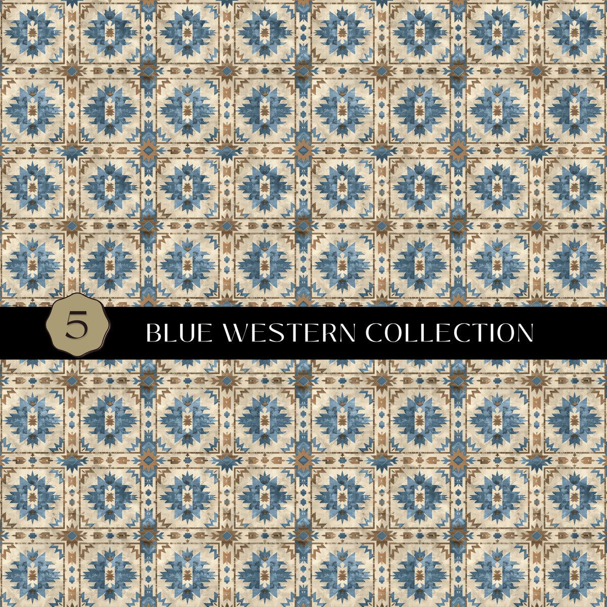 Blue Western Vinyl collection- 12x12 vinyl sheets-16 designs available