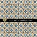 Blue Western Vinyl collection- 12x12 vinyl sheets-16 designs available