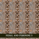 Feral and Feminine collection- 12x12 vinyl sheets 12 designs available