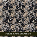 Feral and Feminine collection- 12x12 vinyl sheets 12 designs available