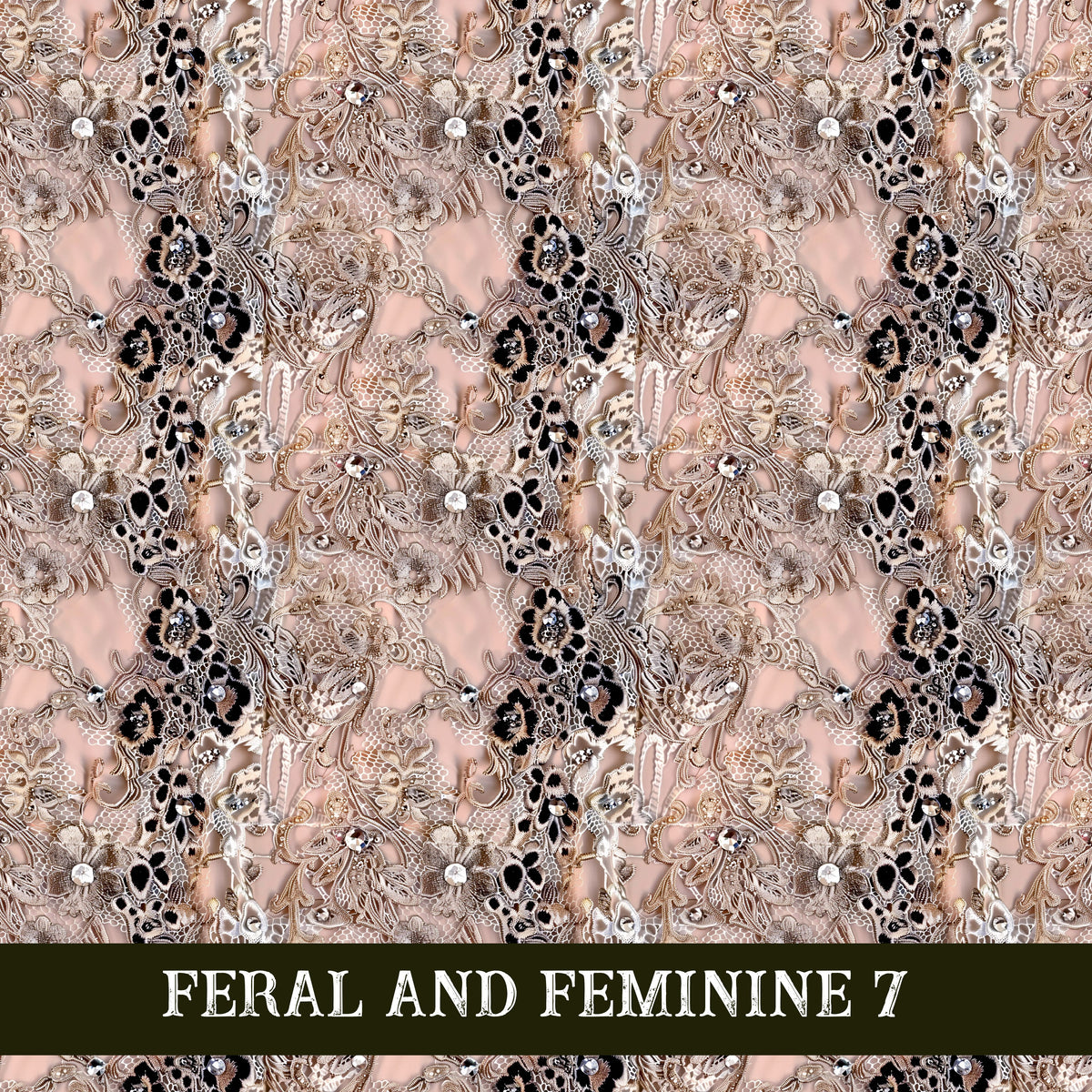 Feral and Feminine collection- 12x12 vinyl sheets 12 designs available