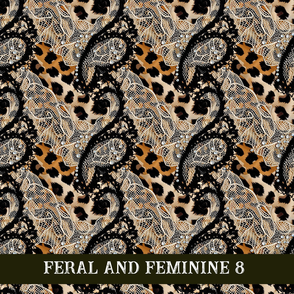 Feral and Feminine collection- 12x12 vinyl sheets 12 designs available
