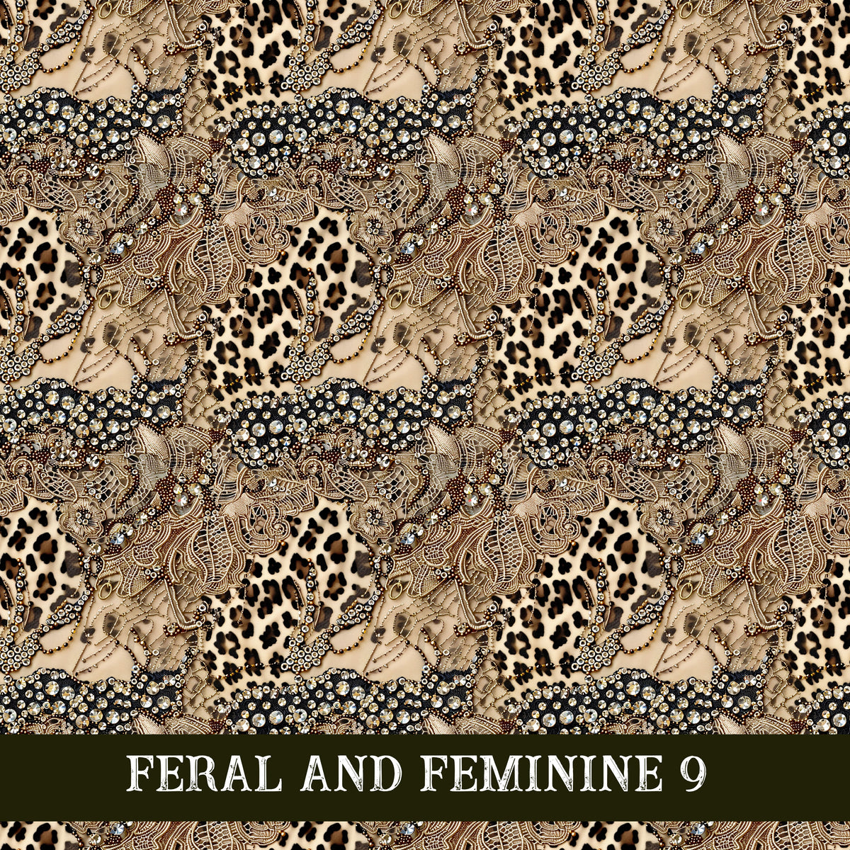 Feral and Feminine collection- 12x12 vinyl sheets 12 designs available
