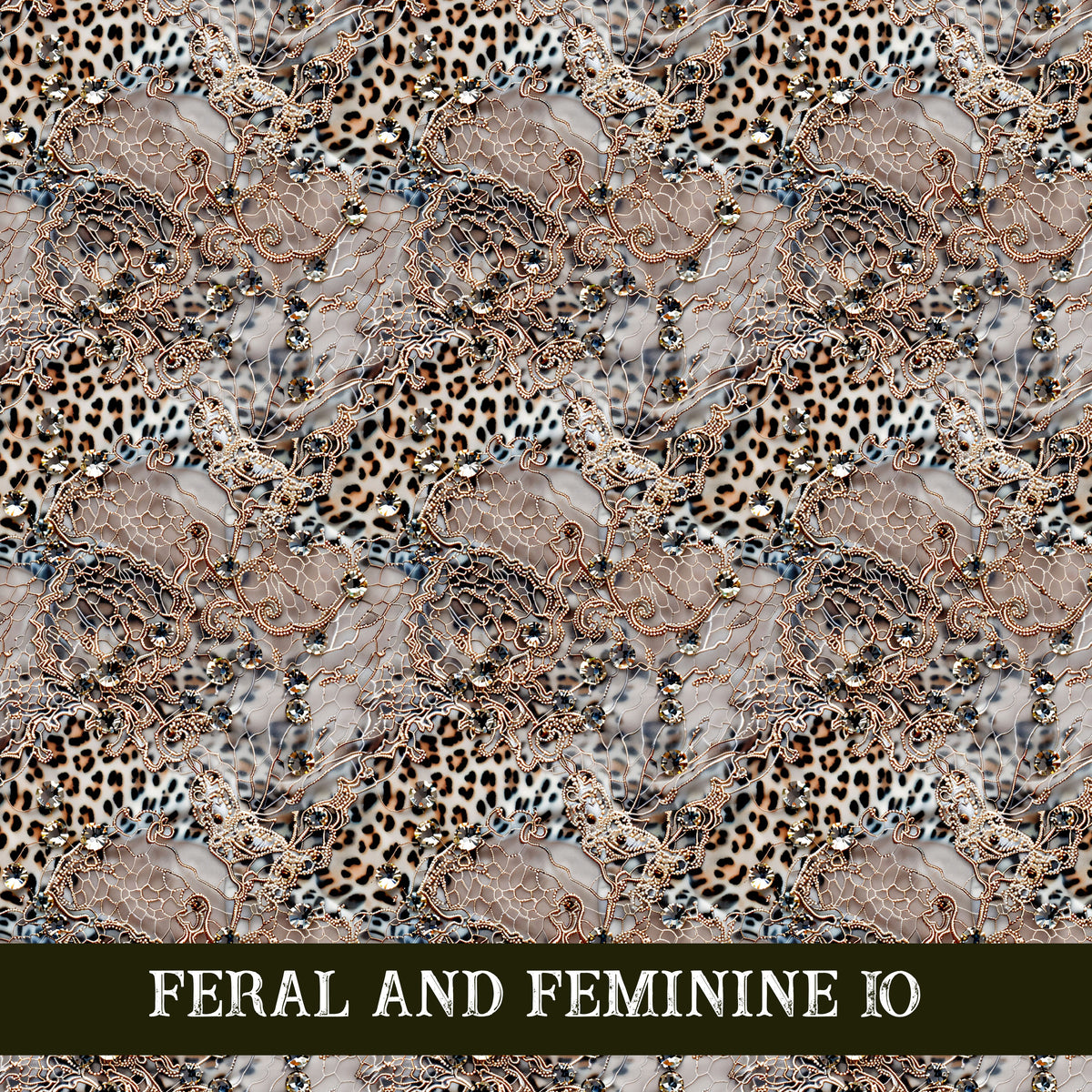 Feral and Feminine collection- 12x12 vinyl sheets 12 designs available