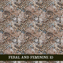 Feral and Feminine collection- 12x12 vinyl sheets 12 designs available