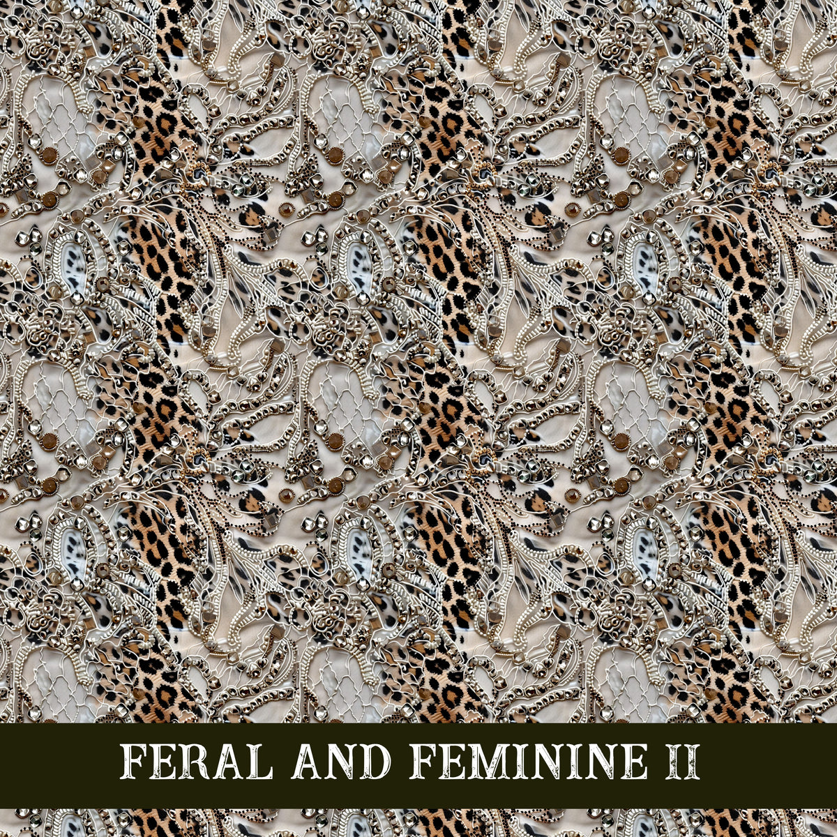 Feral and Feminine collection- 12x12 vinyl sheets 12 designs available