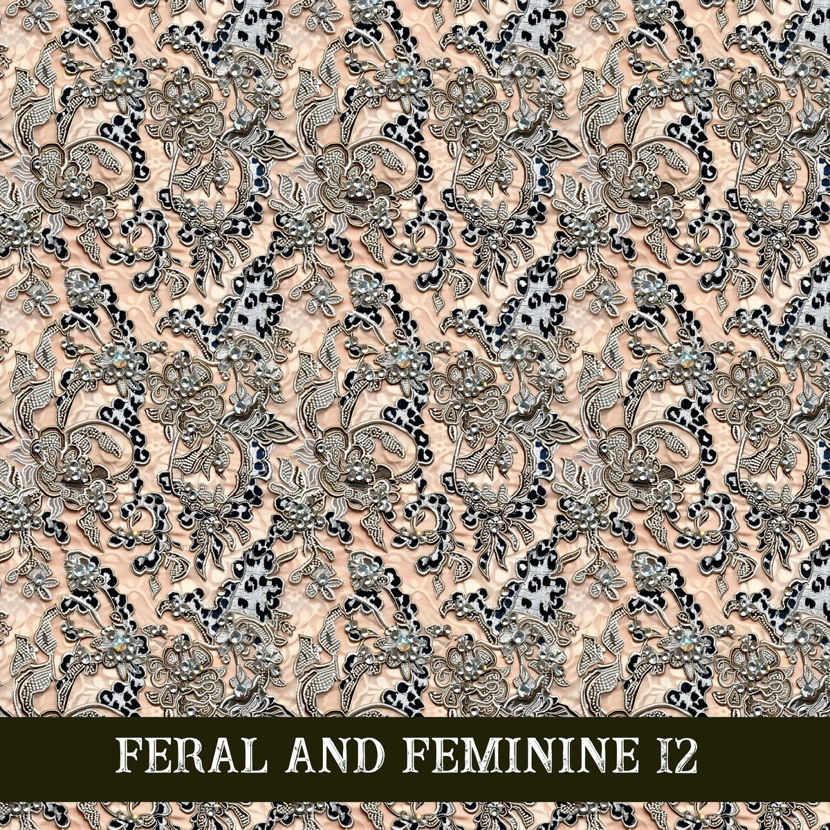 Feral and Feminine collection- 12x12 vinyl sheets 12 designs available