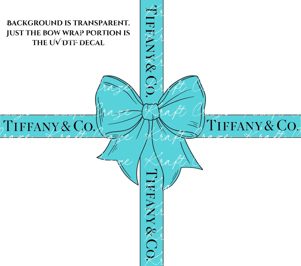 Tiffany UV DTF Tumbler Bow wrap