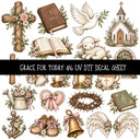 Grace for today UV DTF Decal sheets 12 Designs available