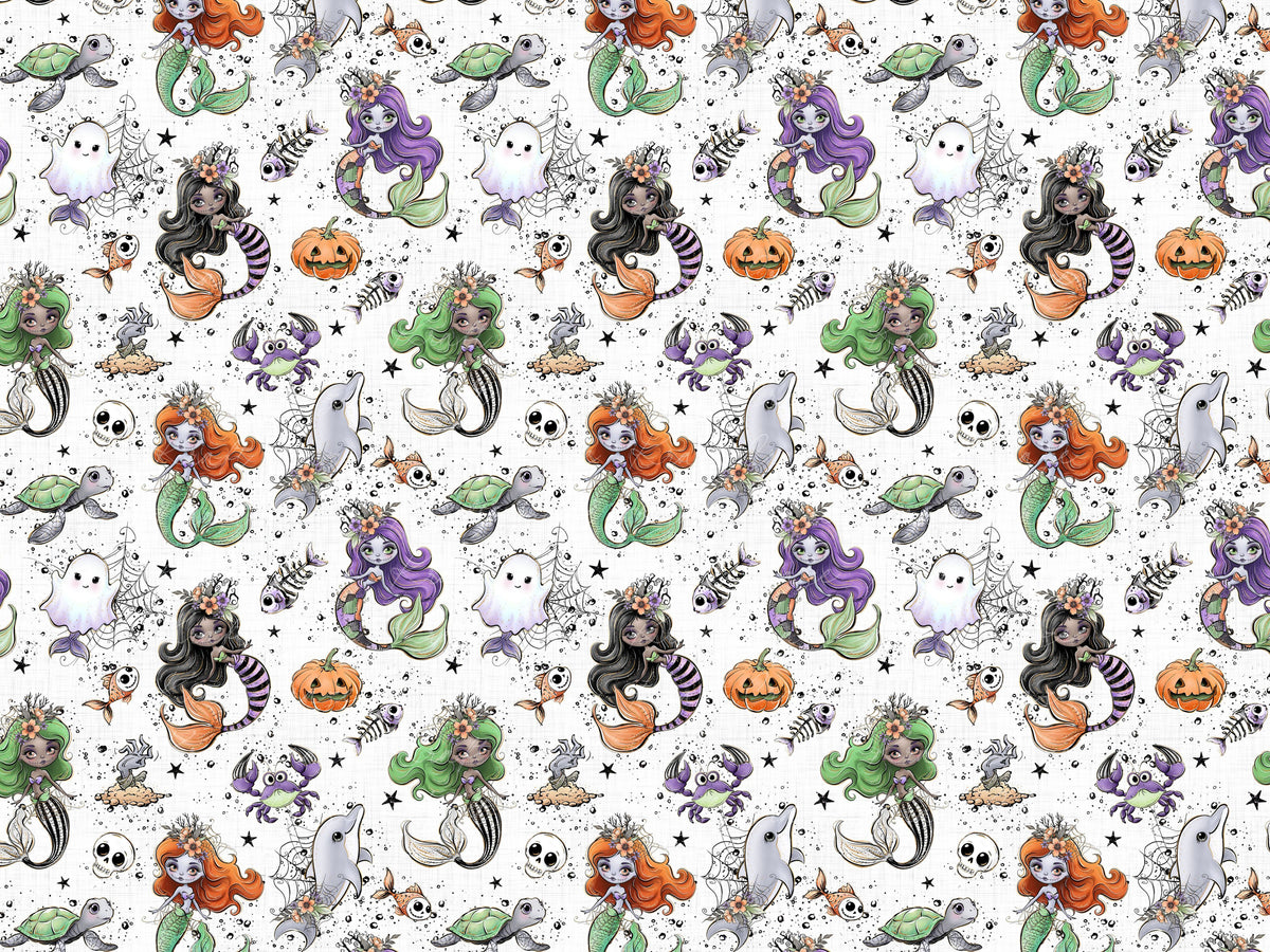 Halloween Mermaids Collection Vinyl collection- 12x12 vinyl sheets-12 designs available