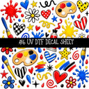 Paint the town UV DTF Decal sheets 13 Designs available