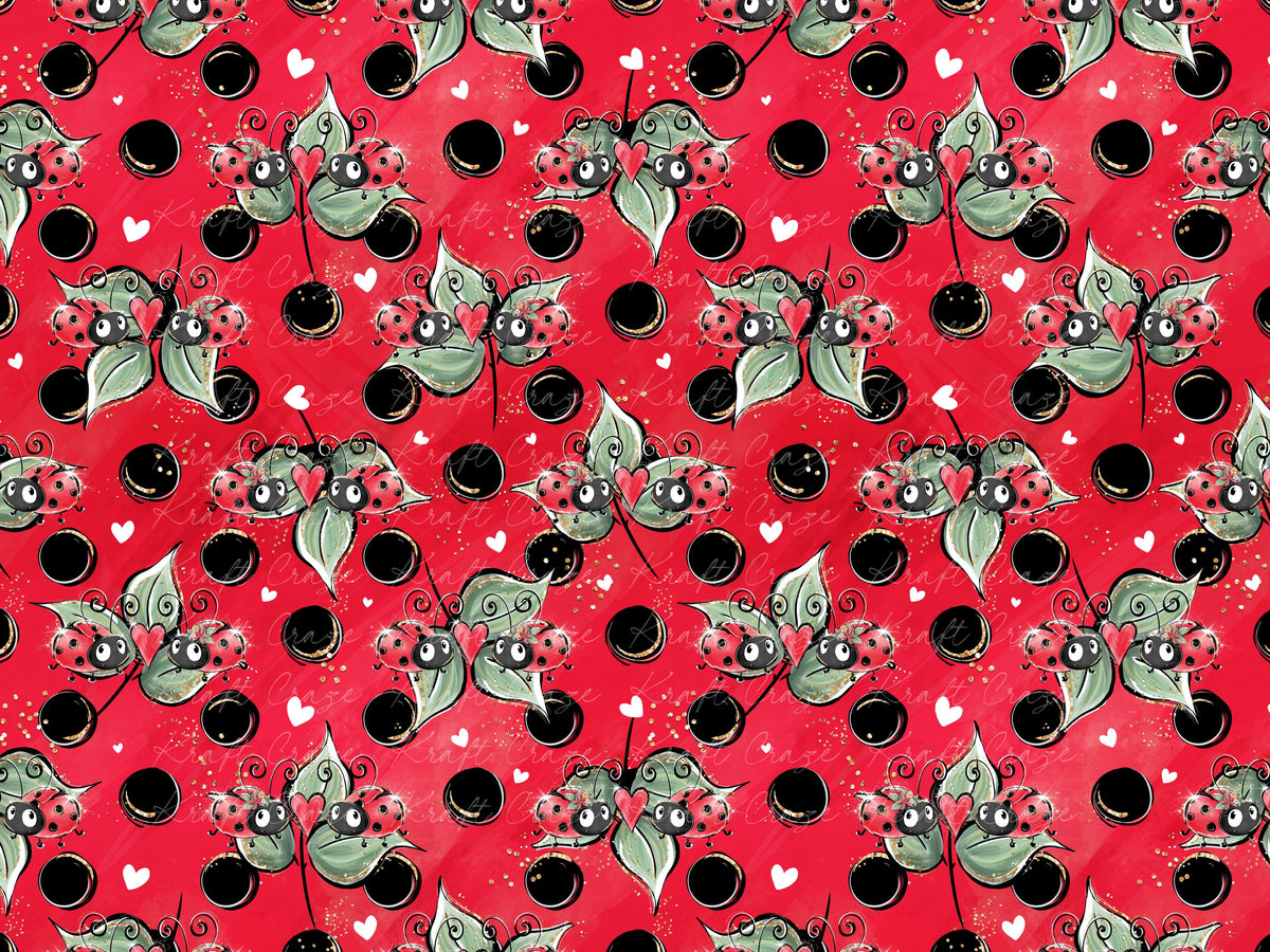 Cute Ladybug Collection Vinyl collection- 12x12 vinyl sheets-14 designs available