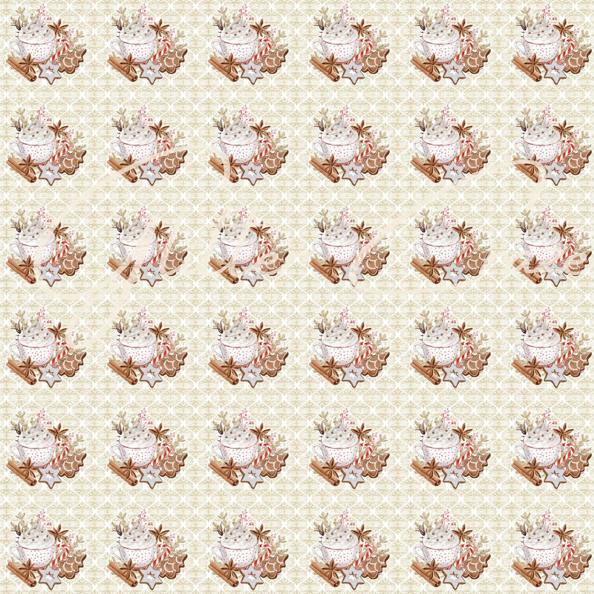 Christmas Cocoa Prints 12 x 12 and Wraps
