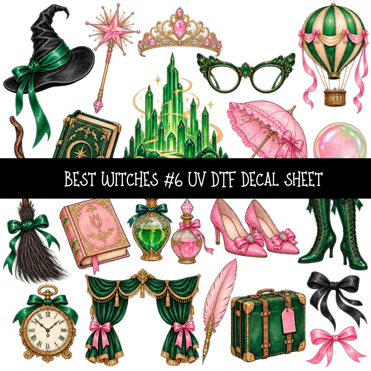 Best Witches UV DTF Decal sheets 11 Designs available