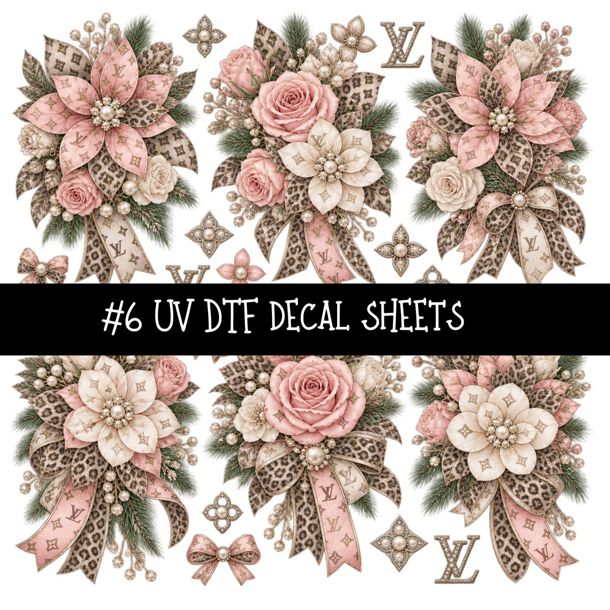 Bougie Nutcracker LV UV DTF Decal sheets 11 Designs available