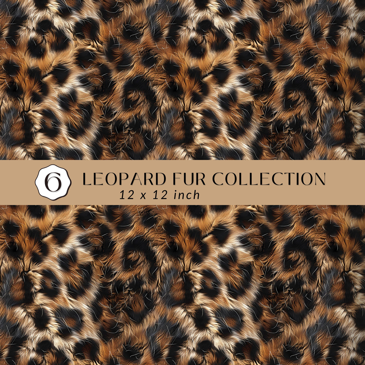 leopard Fur Collection Vinyl collection- 12x12 vinyl sheets-10 designs available