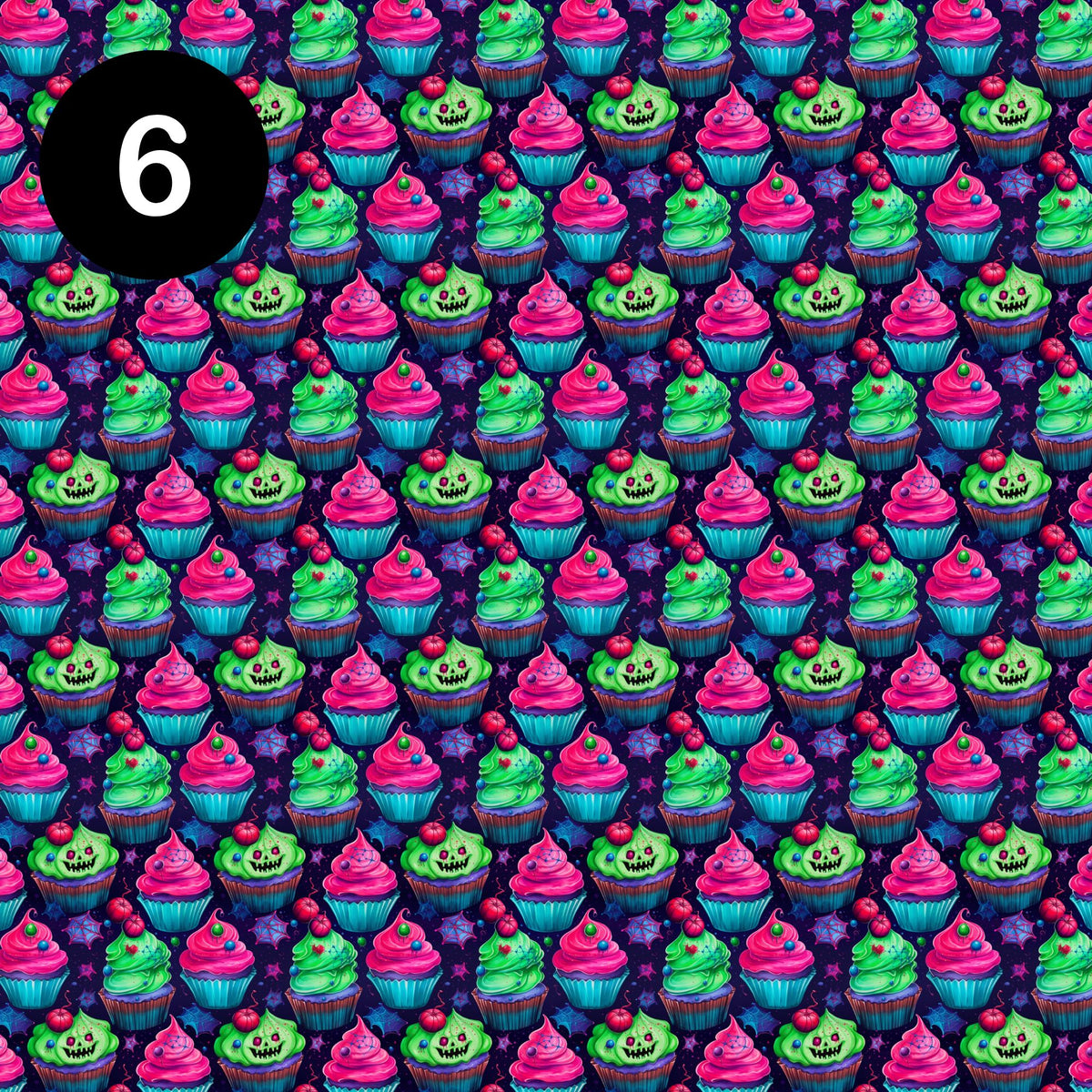 Neon Halloween 12x12 Vinyl Sheets- 10 Designs Available