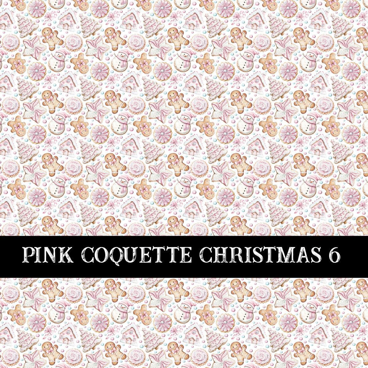 Pink Coquette Christmas  Collection vinyl sheets 14 Patterns to choose from