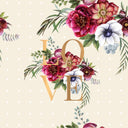 Romantic floral collection 12x12 vinyl sheets- 14 designs available