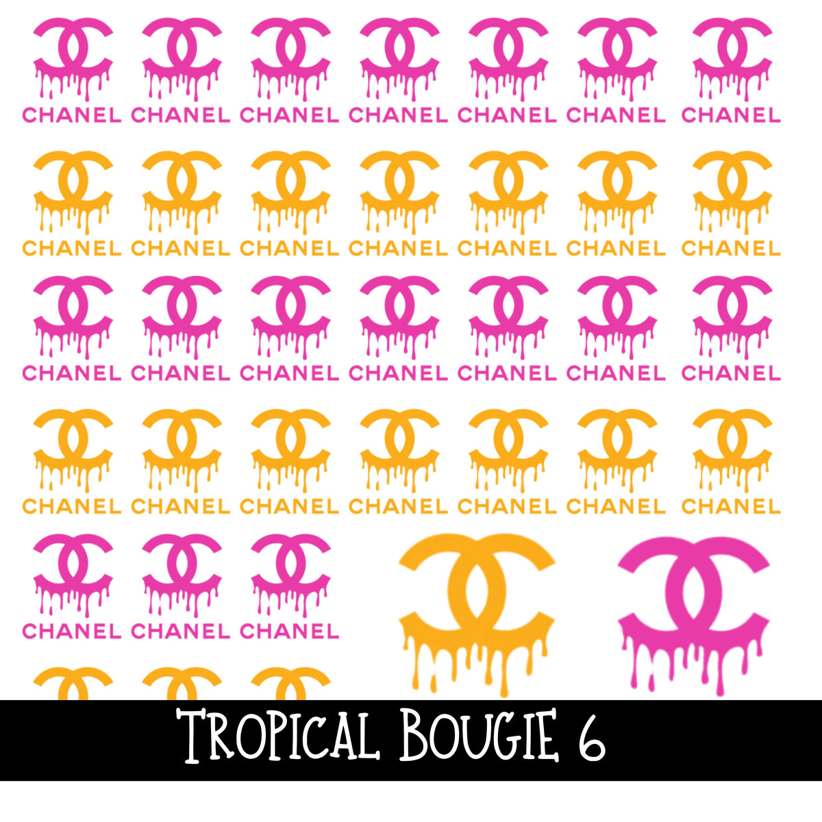 Tropical Bougie UV Decal sheets 8 Designs to choose from