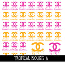 Tropical Bougie UV Decal sheets 8 Designs to choose from