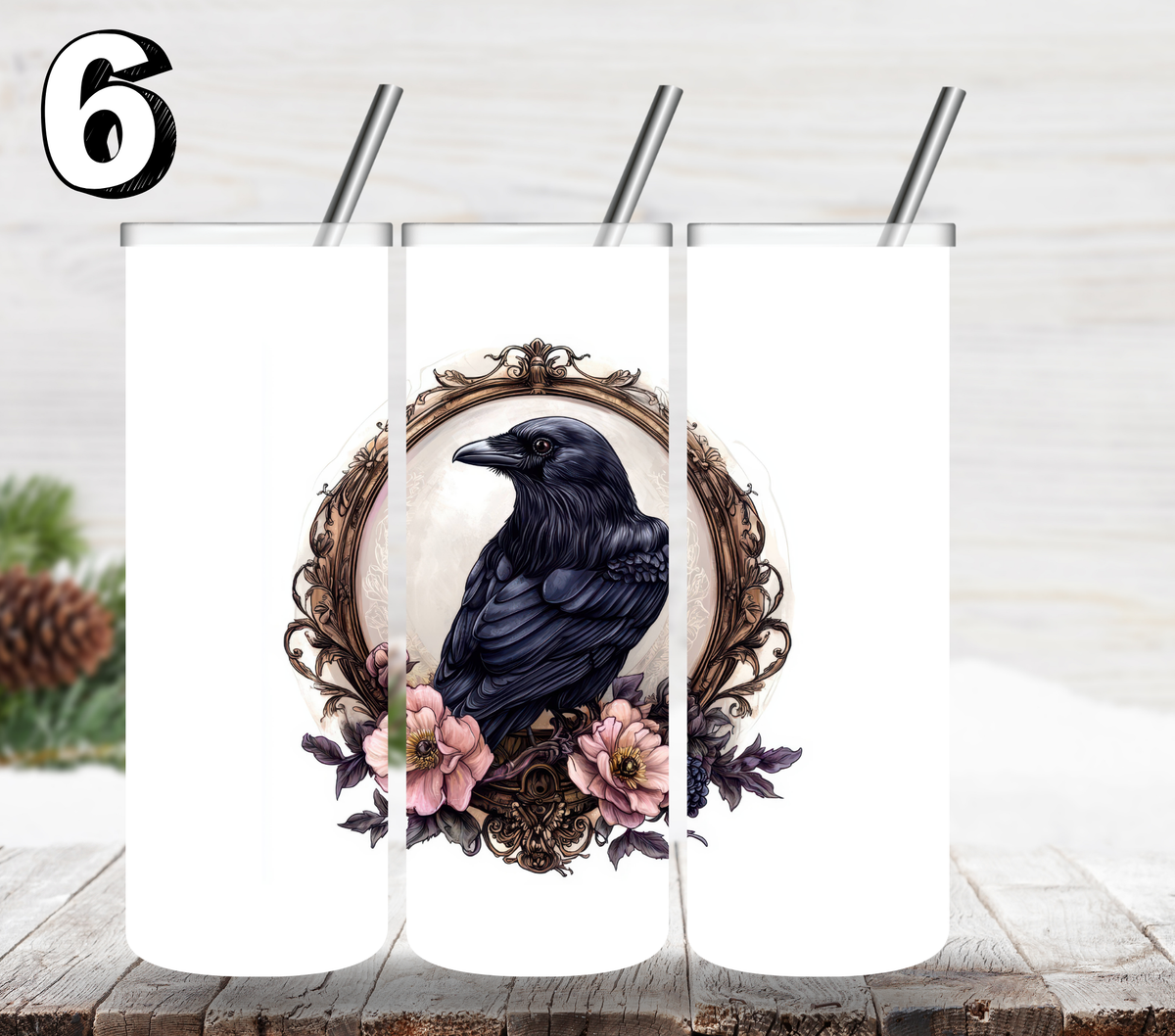 Gothic Raven UV DTF Decal