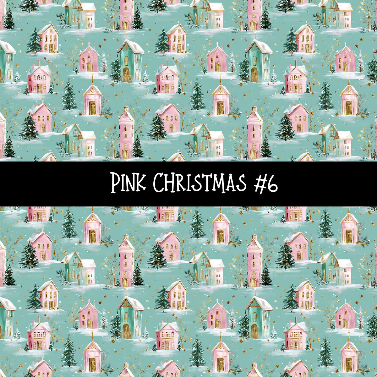Pink Christmas Collection vinyl sheets 12 Patterns to choose from