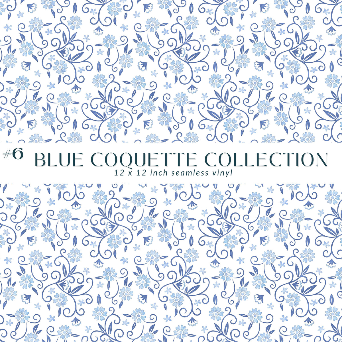 Blue Coquette Collection Vinyl collection- 12x12 vinyl sheets-20 designs available