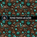 Western Turquoise and Leather Collection Vinyl collection- 12x12 vinyl sheets-20 designs available