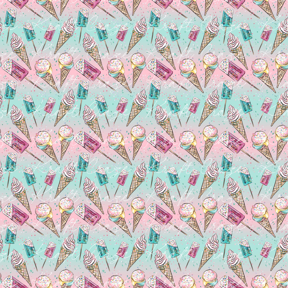 Mermaid Summer Collection 12x12 Vinyl Sheets- 10 Designs Available