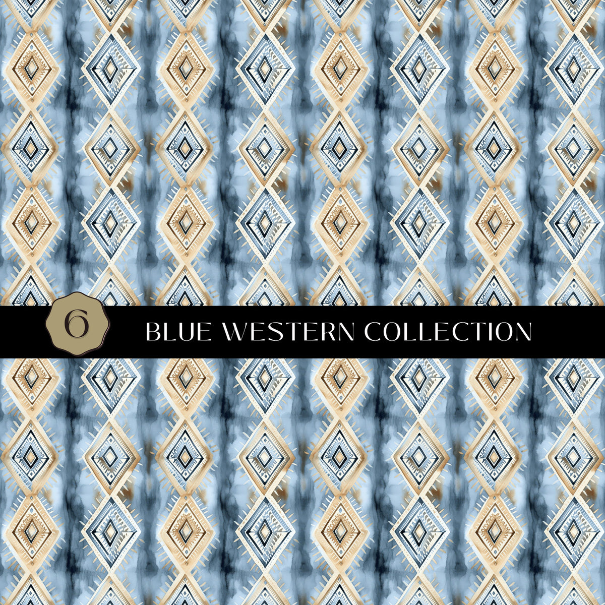Blue Western Vinyl collection- 12x12 vinyl sheets-16 designs available