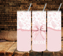 Mom Bow Floral Vinyl Tumbler wraps- 4 color options