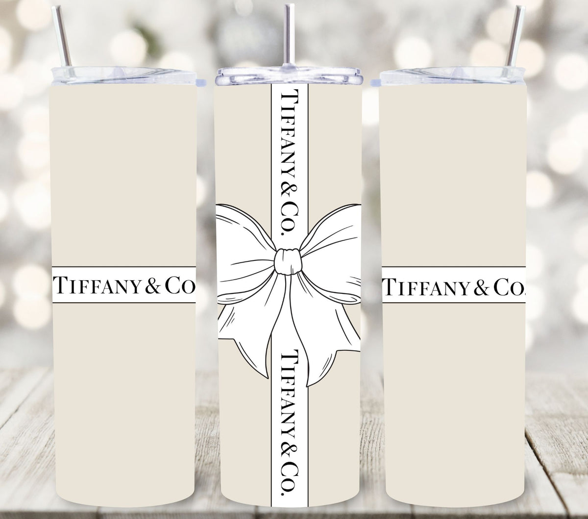 Tiffany UV DTF Tumbler Bow wrap