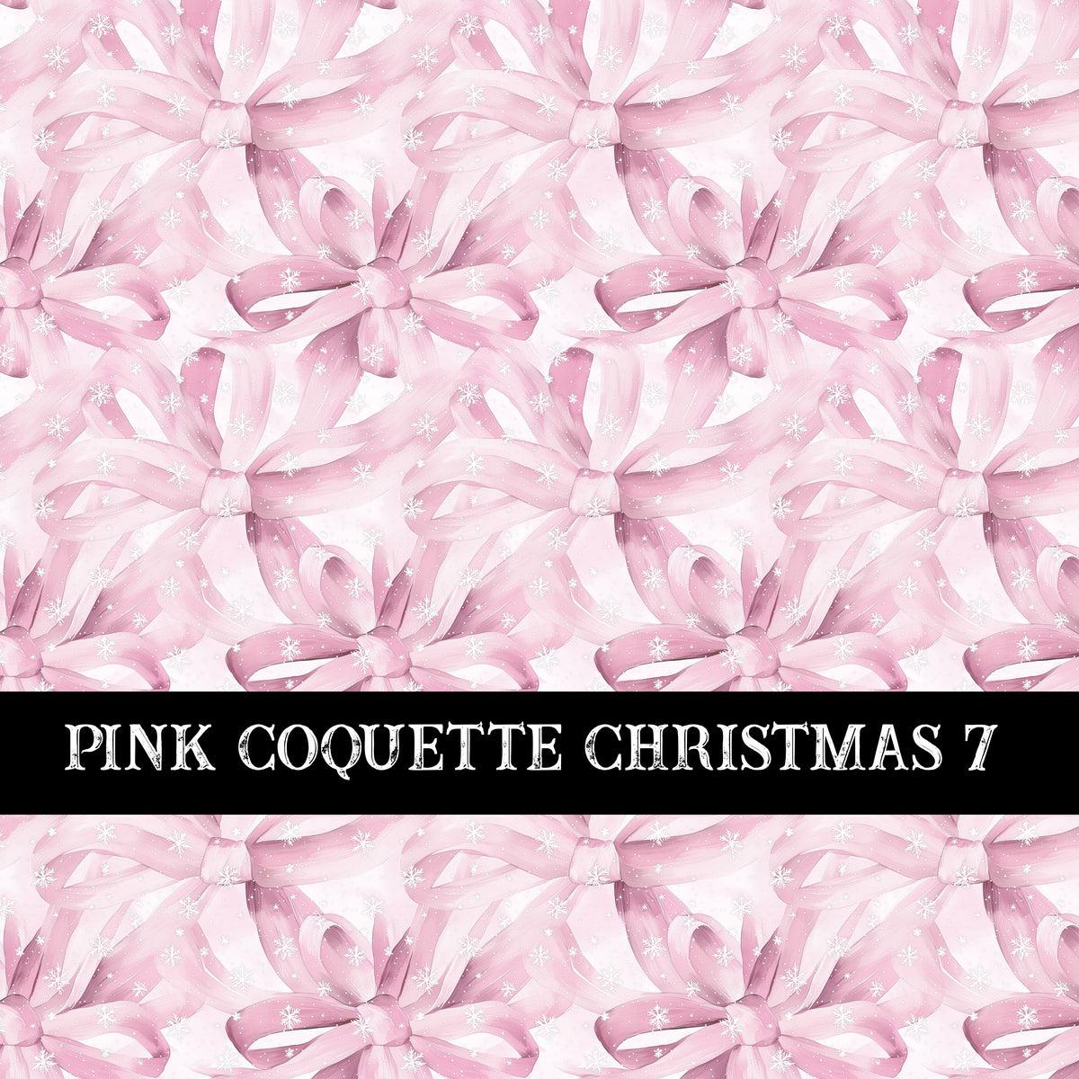 Pink Coquette Christmas  Collection vinyl sheets 14 Patterns to choose from