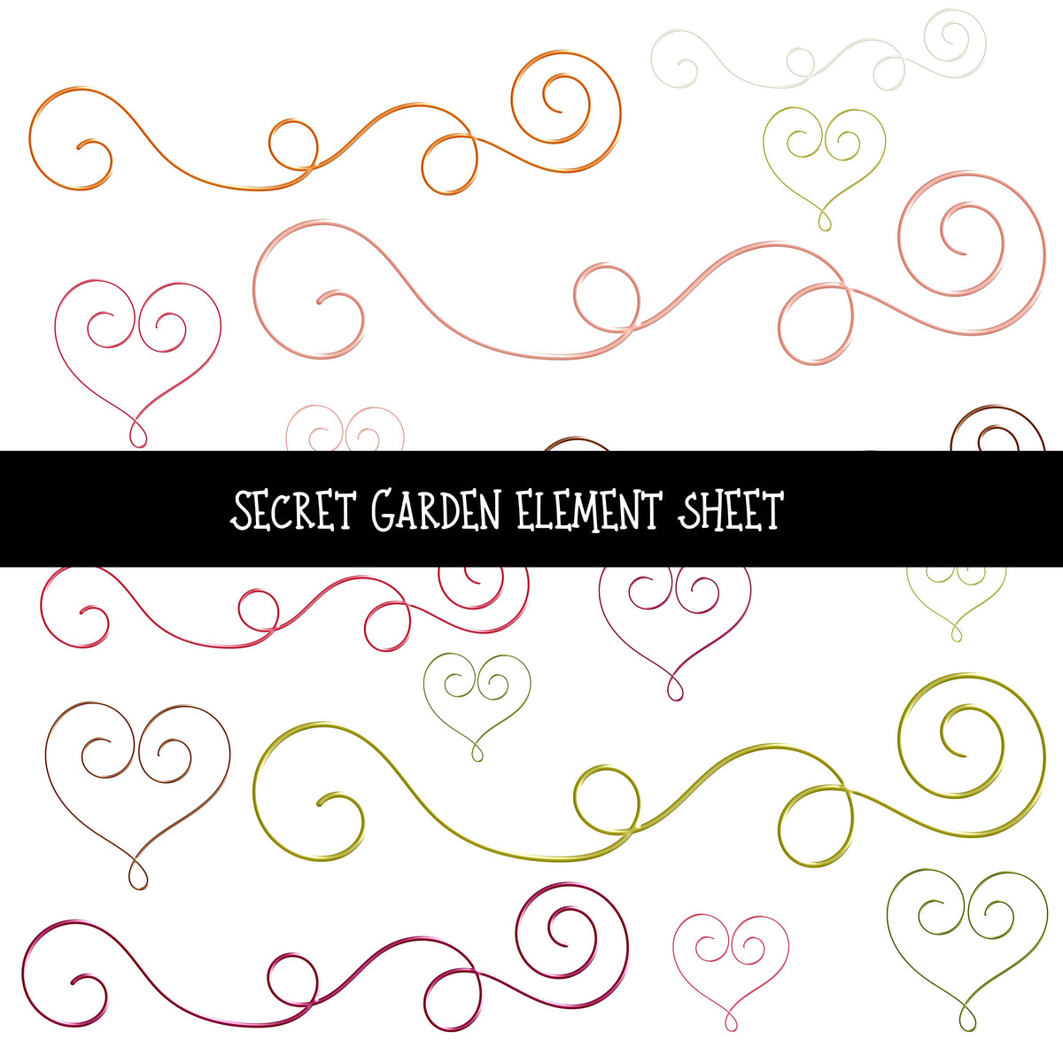 Secret Garden Element UV DTF Decal sheets 12 Sheet Designs to choose from