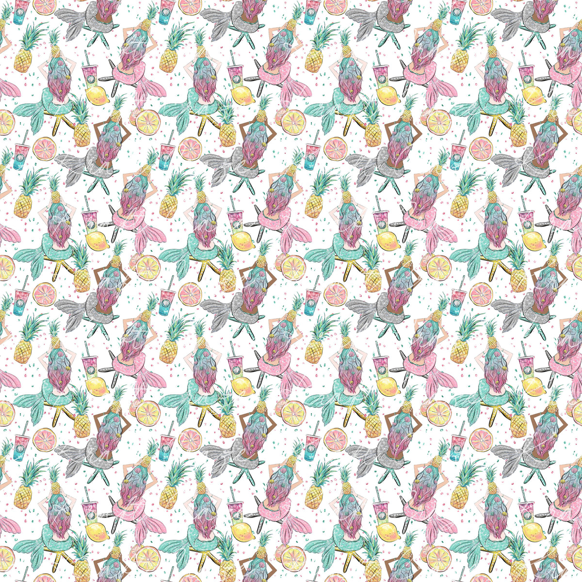 Mermaid Summer Collection 12x12 Vinyl Sheets- 10 Designs Available