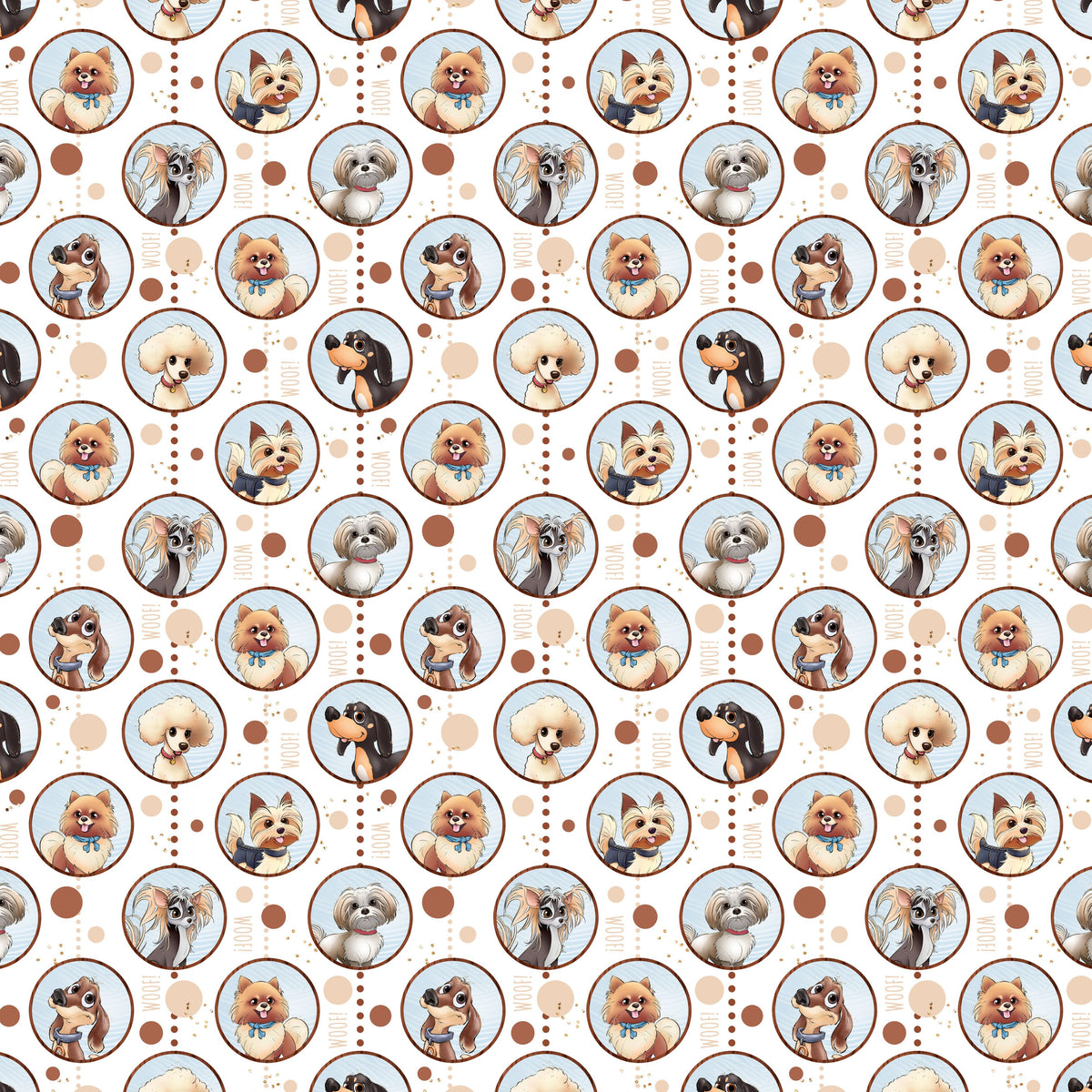 Cute Dogs Collection Vinyl collection- 12x12 vinyl sheets-12 designs available