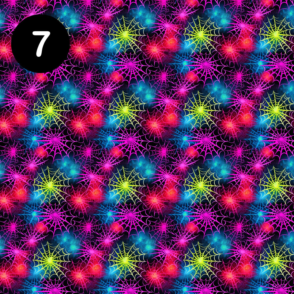 Neon Halloween 12x12 Vinyl Sheets- 10 Designs Available
