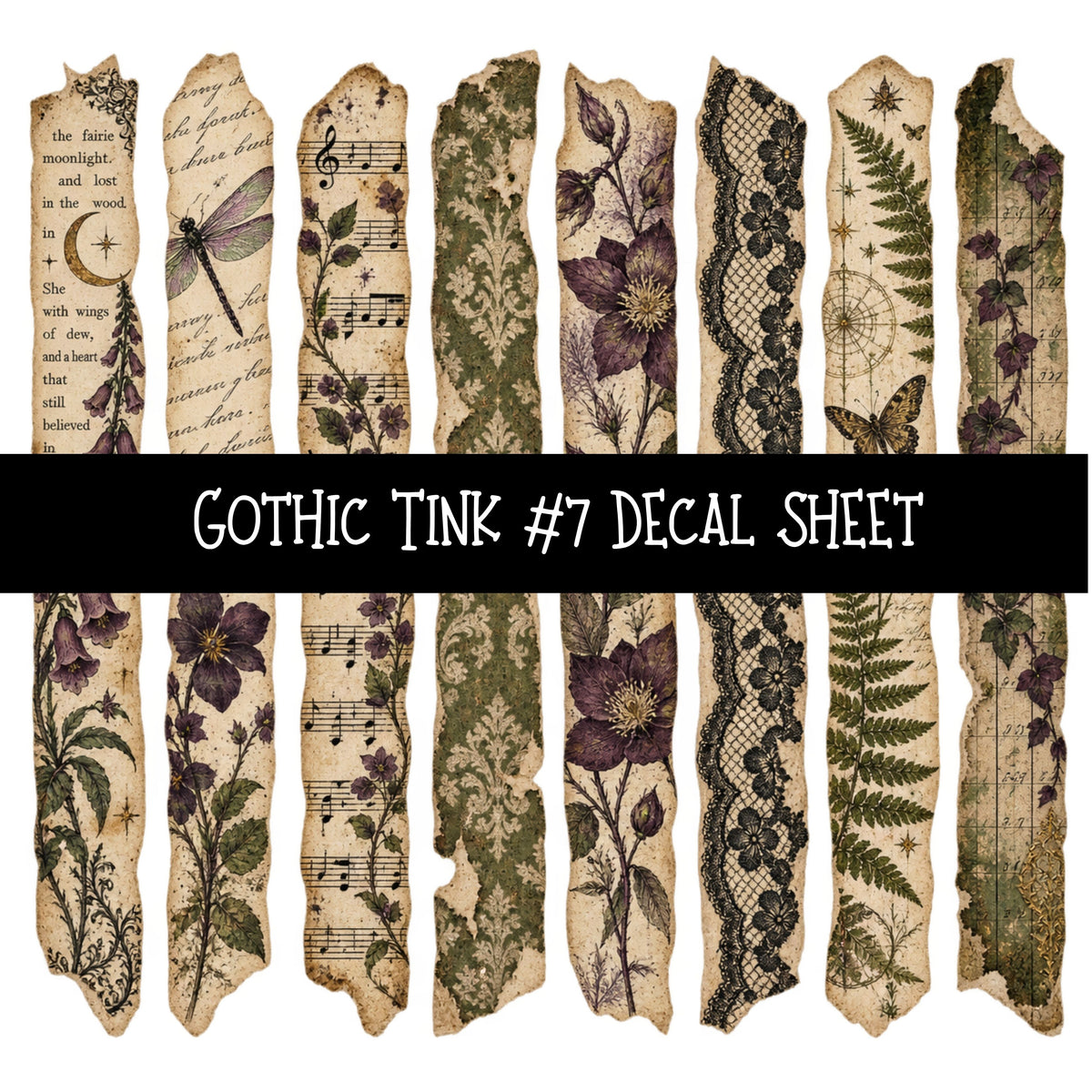 Gothic Tink UV DTF Decal sheets 10 Designs available