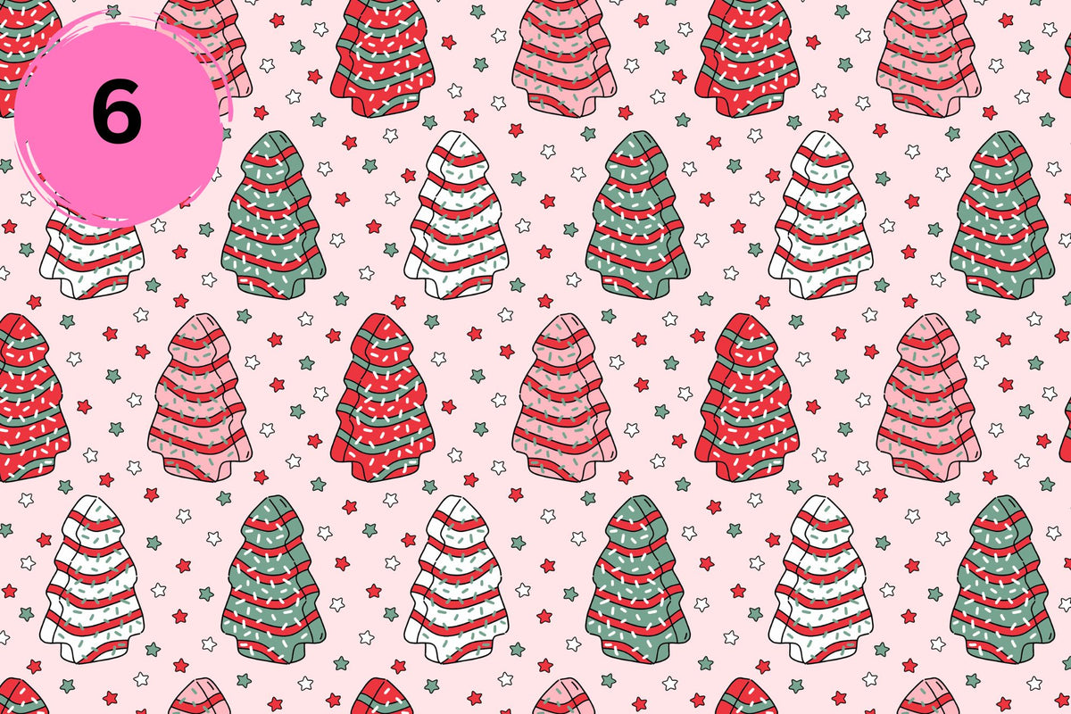 Christmas Cakes vinyl collection- 12x12 sheets- 12 designs available