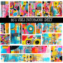 80's Vibes Patchwork precut vinyl sheet available in 12x12 or 6x6 sizes