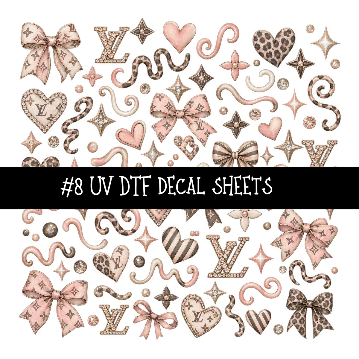 Bougie Nutcracker LV UV DTF Decal sheets 11 Designs available
