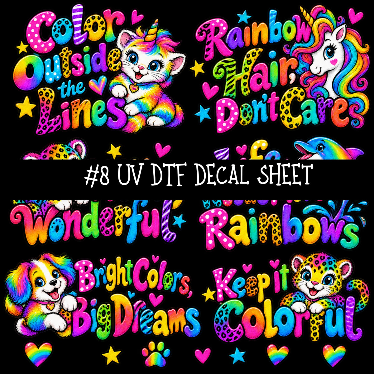 Let's Be Frank UV DTF Decal sheets 11 Designs available