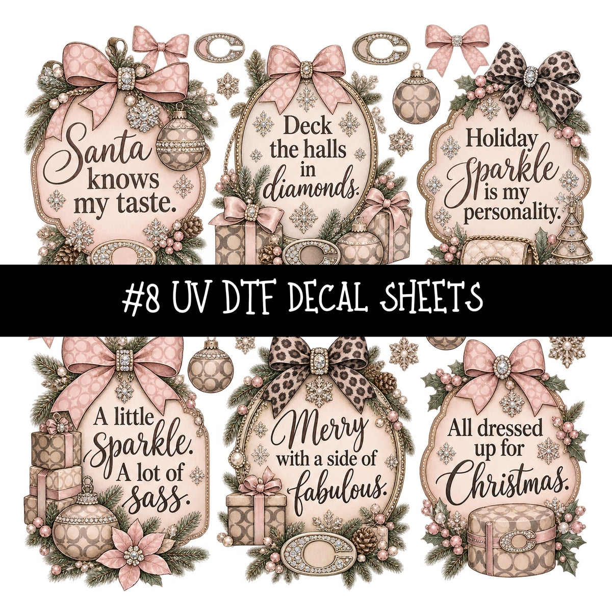 Bougie Nutcracker Coach UV DTF Decal sheets 11 Designs available