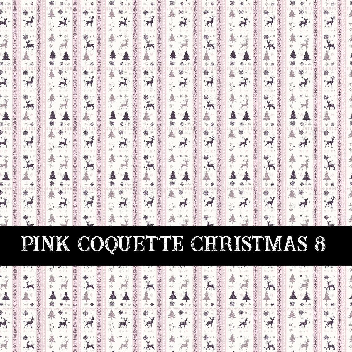 Pink Coquette Christmas  Collection vinyl sheets 14 Patterns to choose from